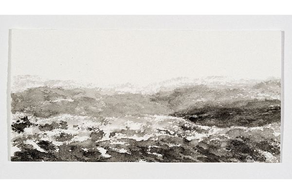 Making Space VIII, ink on Strathmore Watercolour, 12x6 in.